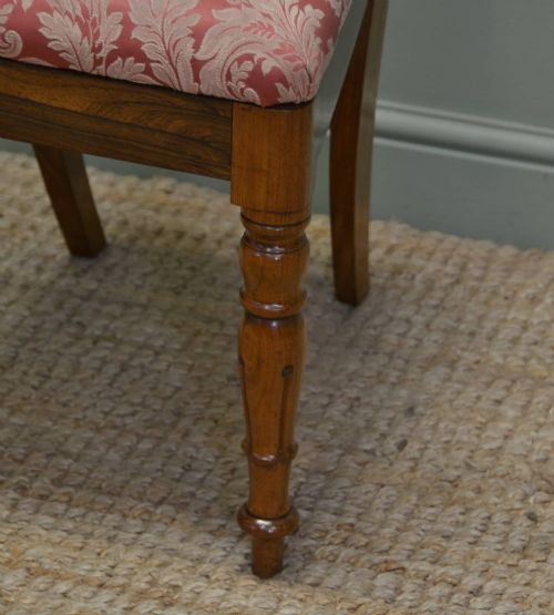 fig 2. Quality set of Six Figured Walnut Victorian Antique Dining Chairs