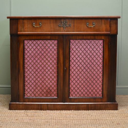 Quality Regency Antique Mahogany Chiffonier / Cabinet