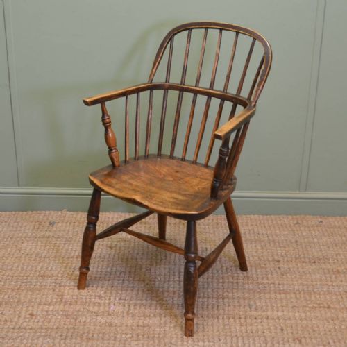 Fine Country, Oak Wheel Back Antique Windsor Chair