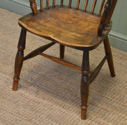 fig 1. Fine Country, Oak Wheel Back Antique Windsor Chair