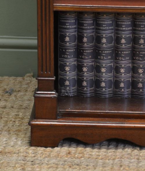 fig 1. Fine Quality Victorian Rich Walnut Antique Open Bookcase