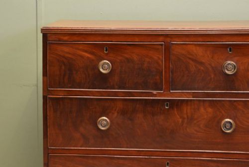 fig 2. Antique Regency Mahogany Chest of Drawers.
