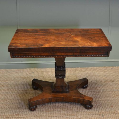 Regency Rosewood Antique Card / Games Table.