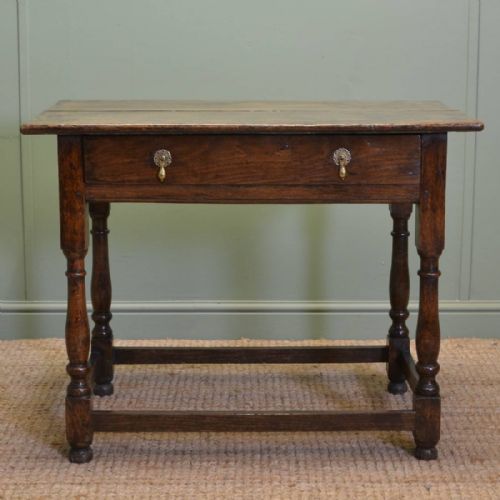 Country Georgian Oak Antique Side Table / Low Boy
