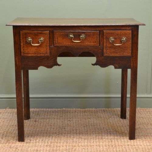 Georgian Oak Antique Side Table / Low Boy