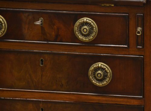 fig 2. Delightful Antique Victorian Glazed Mahogany Bureau Bookcase