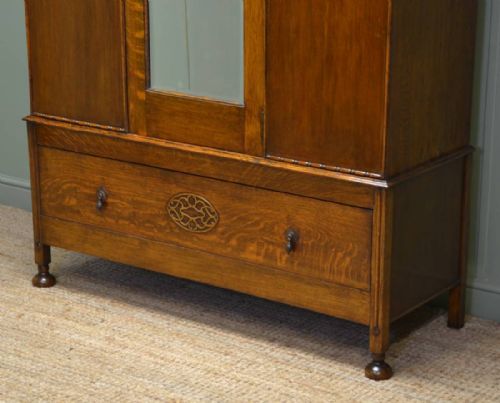 fig 1. Bargain !!!!  Oak Art Deco Antique Wardrobe