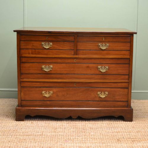 Victorian Arts and Crafts Antique Walnut Chest of Drawers