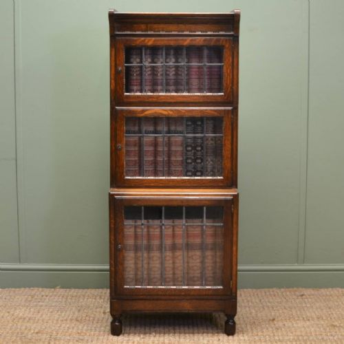 ‘Minty’ Edwardian Antique Office Bookcase of Small Proportions.
