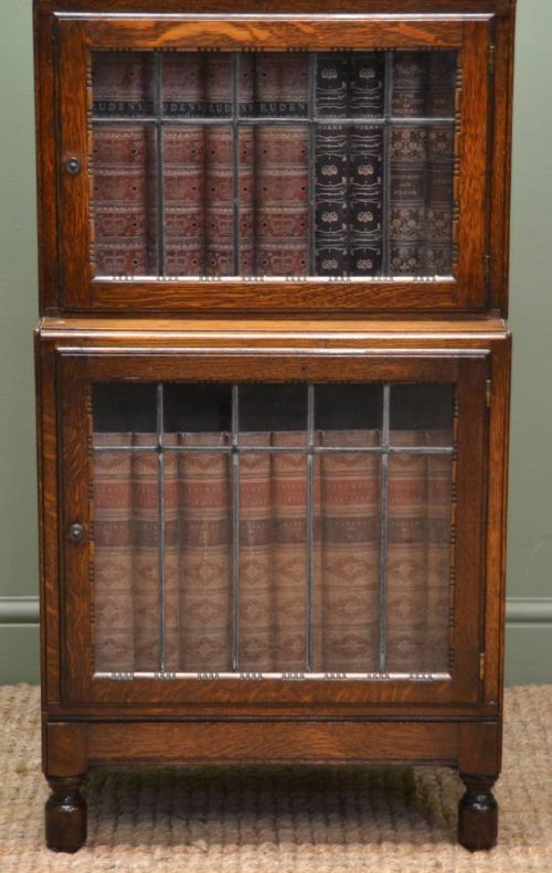 fig 1. ‘Minty’ Edwardian Antique Office Bookcase of Small Proportions. 