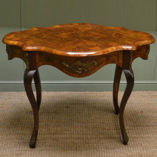 
Spectacular Figured Walnut Victorian Antique Centre Table.
