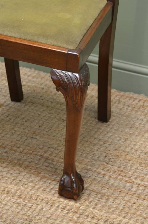 fig 2. Set Of Six Chippendale Design Antique Dining Chairs