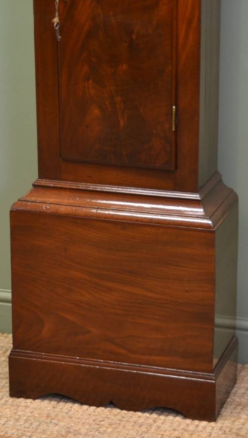 fig 1. Stunning Regency Figured Mahogany Antique Grandfather Clock