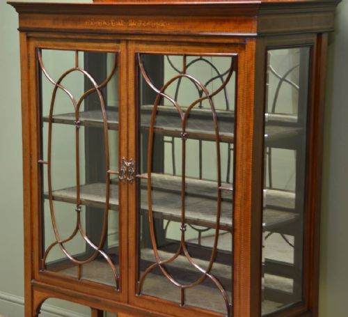 fig 2. Spectacular Victorian Inlaid Antique Display Cabinet