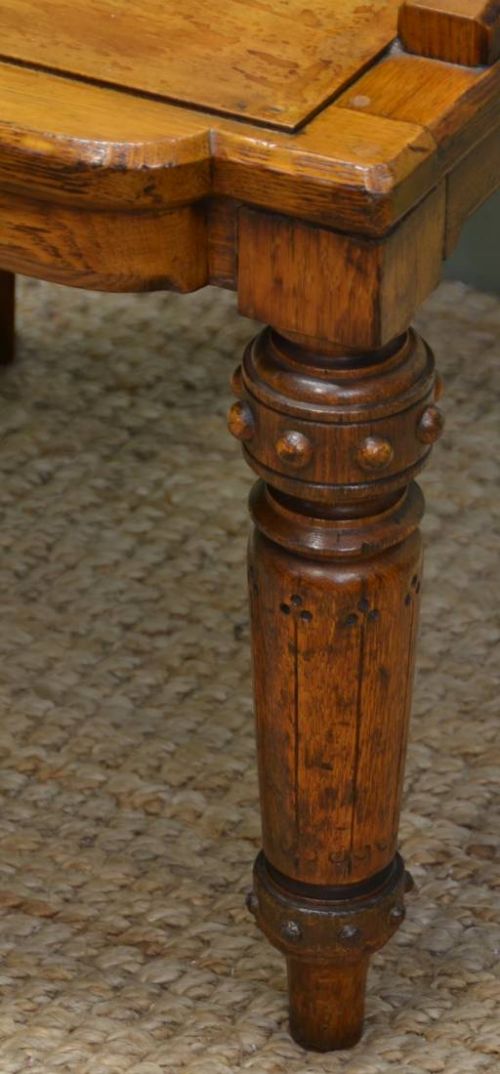 fig 2. Large Characterful Golden Oak Victorian Arts and Crafts Antique Desk Chair