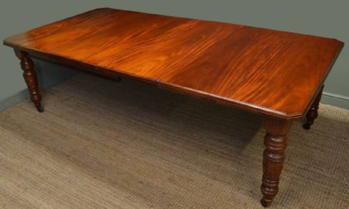 Large Victorian Antique Walnut Wind Out Dining Table