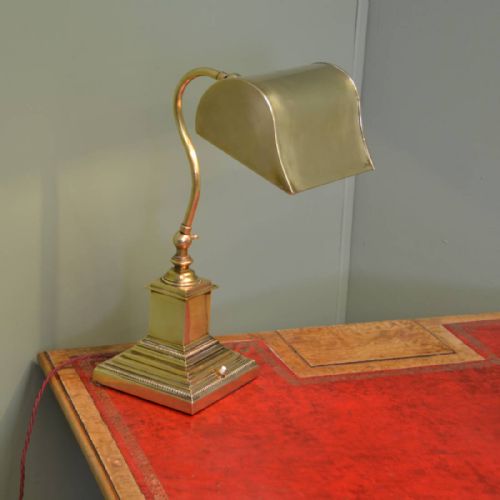 Solid Brass Antique Art Deco Desk Lamp
