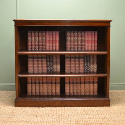 Quality Solid Oak Antique Victorian Open Bookcase