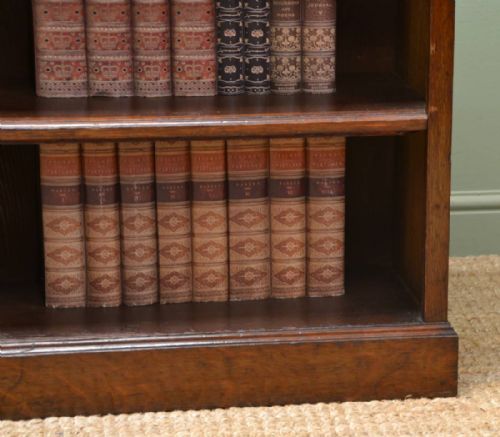 fig 1. Quality Solid Oak Antique Victorian Open Bookcase