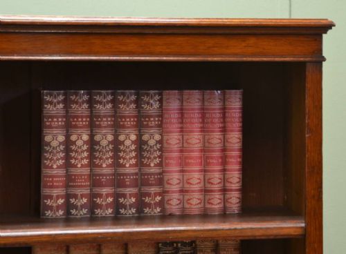 fig 2. Quality Solid Oak Antique Victorian Open Bookcase
