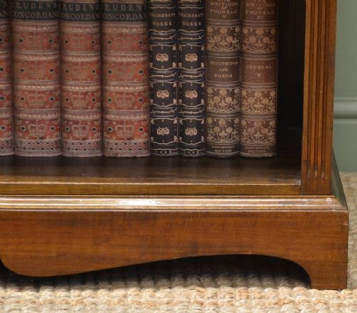 fig 1. Quality Edwardian Figured Mahogany Antique Open Bookcase
