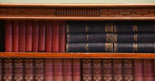 fig 2. Quality Edwardian Figured Mahogany Antique Open Bookcase