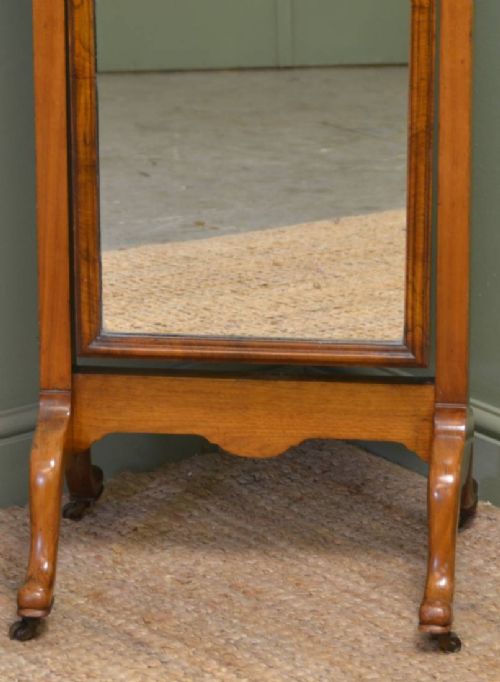 fig 1. Elegant Art Deco Slim Antique Cheval Mirror