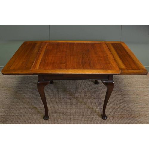 fig 1. Art Deco Walnut Extending Antique Dining Table