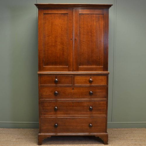 Georgian Oak Antique Linen Press / Cupboard