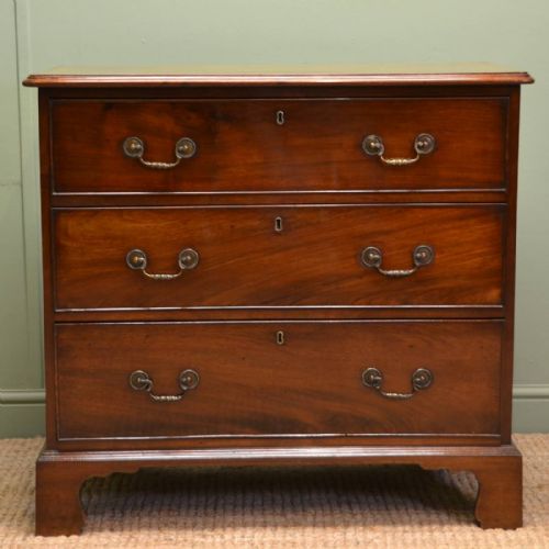 Stunning Small Georgian Figured Mahogany Antique Chest of Drawers