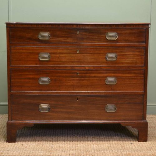 Quality Hepplewhite Figured Mahogany Georgian Antique Chest of Drawers