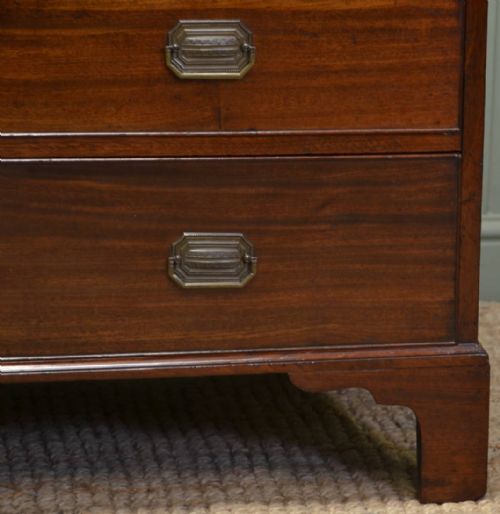 fig 1. Quality Hepplewhite Figured Mahogany Georgian Antique Chest Of Drawers