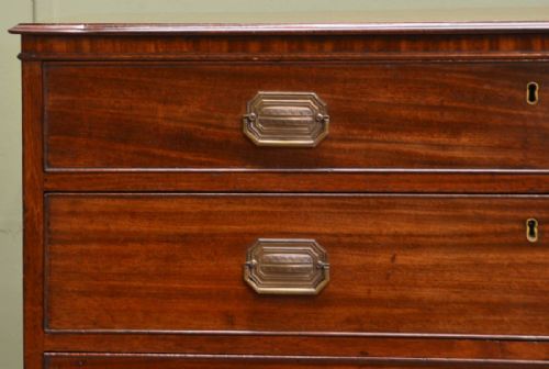 fig 2. Quality Hepplewhite Figured Mahogany Georgian Antique Chest Of Drawers