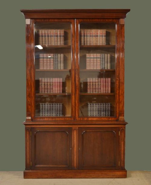 Magnificent Huge Beautifully Figured Mahogany William IV Antique Library Bookcase