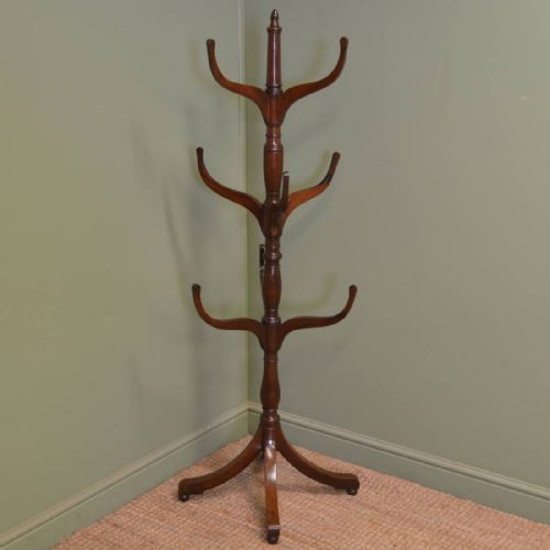 Elegant Victorian Mahogany Antique Hat Stand