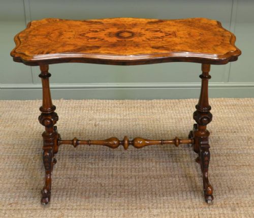 fig 1. Magnificent Victorian Figured Walnut Antique Centre Table