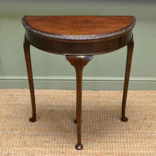Elegant Small Edwardian Mahogany Antique Console / Games Table