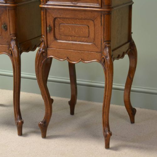 fig 2. Stunning Pair Of Victorian Antique Oak Side Cabinets