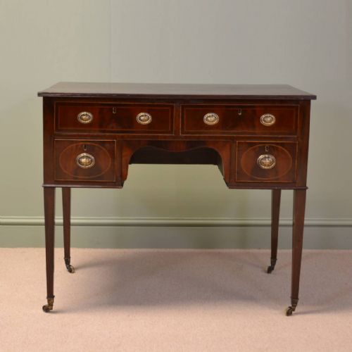 Fine Edwardian Mahogany Antique Writing Desk