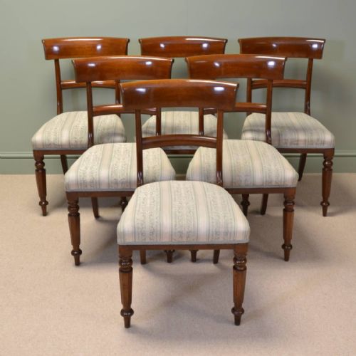 Elegant Antique Victorian Bar Back Antique Mahogany Dining Chairs