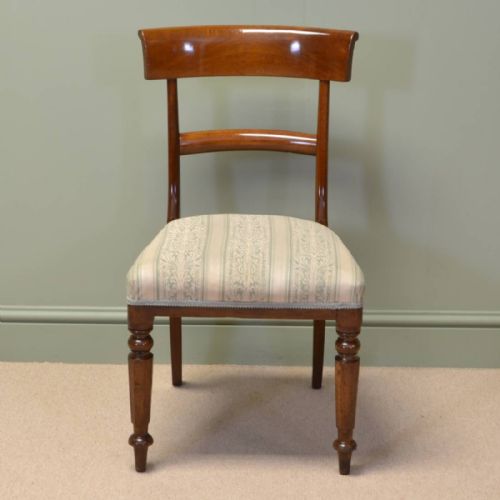 fig 1. Elegant Antique Victorian Bar Back Antique Mahogany Dining Chairs