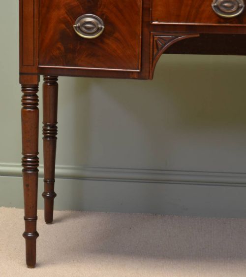 fig 2. Regency Mahogany Antique Bow Fronted Writing Desk