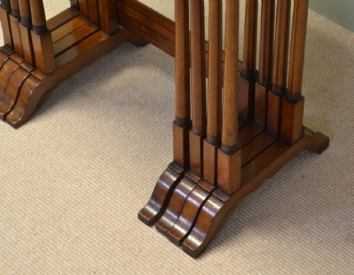 fig 2. Quality Edwardian Mahogany Antique Nest of Tables with Cross Banded Edge