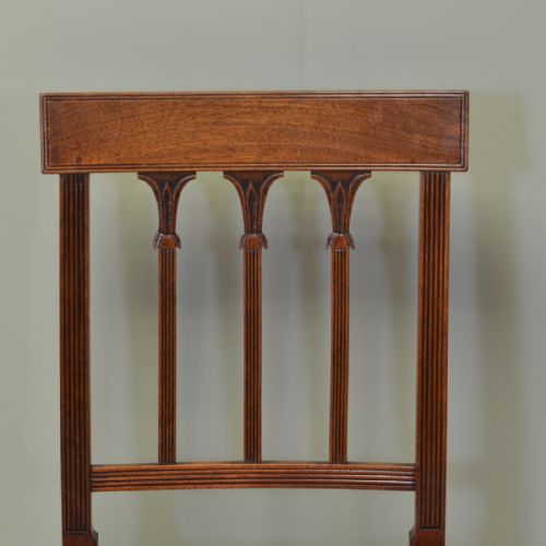 fig 2. Stunning Set of Six Georgian Mellow Mahogany Antique Dining Chairs