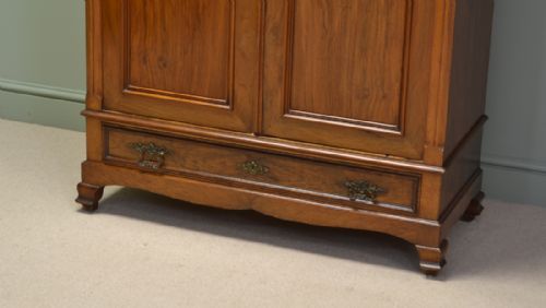 fig 2. Beautifully Figured Victorian Walnut Antique Wardrobe