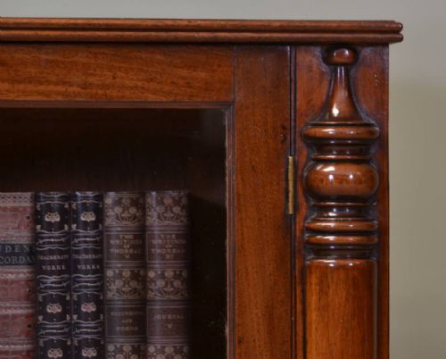 fig 2. Spectacular Georgian Mahogany Antique Bookcase with Claw Feet