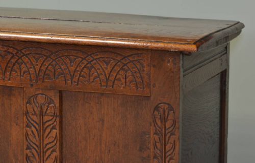 fig 2. Warm Country Oak Early Eighteenth Century Antique Coffer.