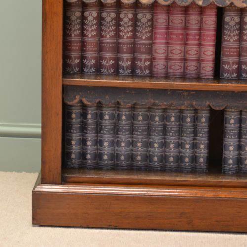 fig 1. Antique Victorian Walnut Open Bookcase