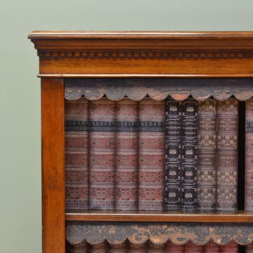 fig 2. Antique Victorian Walnut Open Bookcase