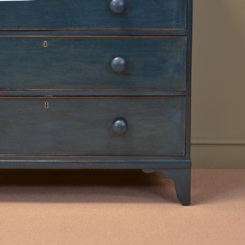 fig 1. Antique Painted Georgian Chest Of Drawers
